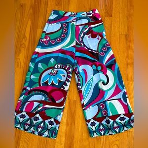 Zara silk cropped pants